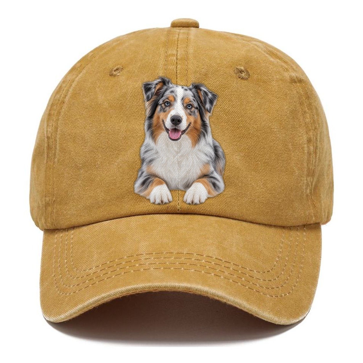 Australian Shepherd Sitting Top Breeds Classic Cap – Golden Harvest