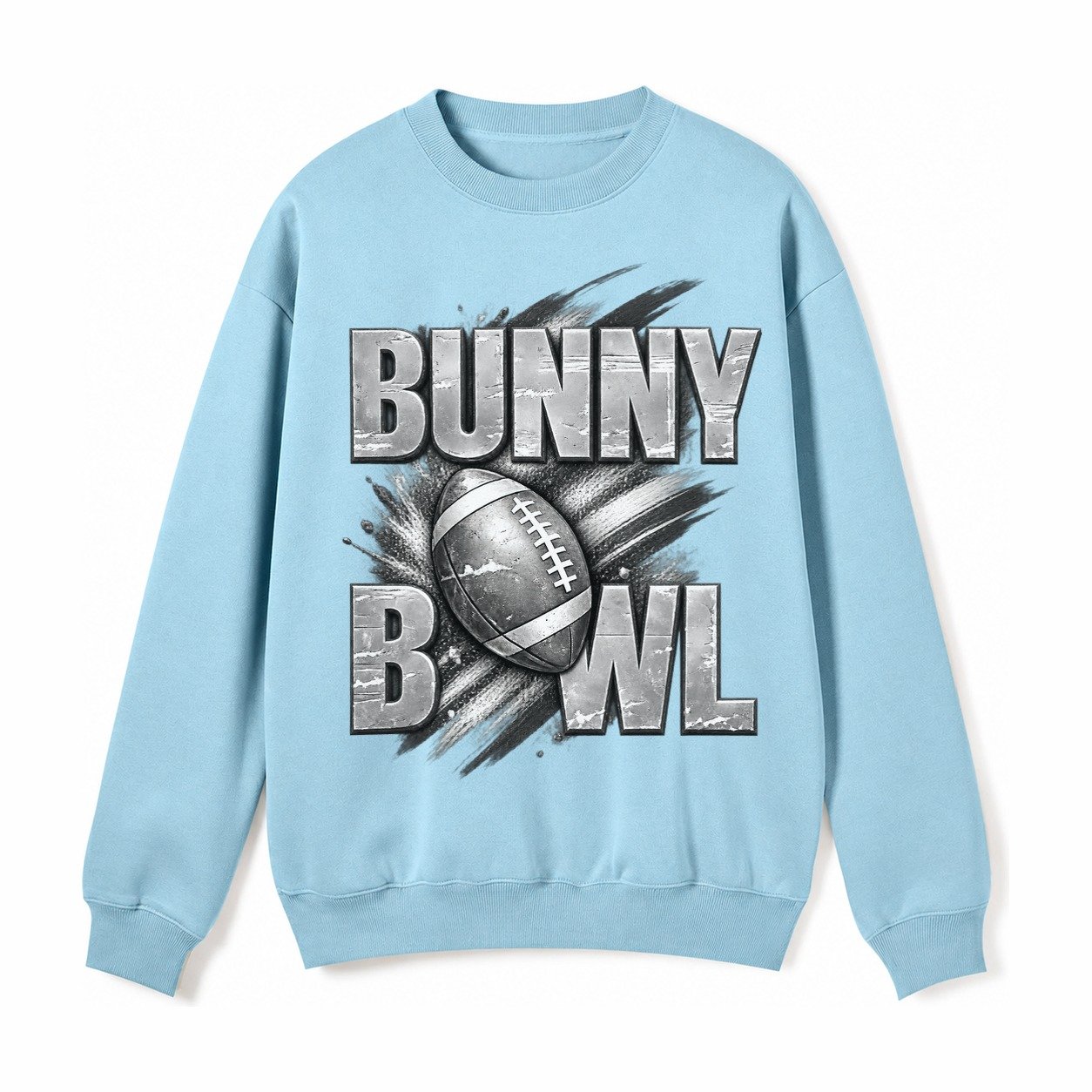 Bunny Bowl Fleece Sweatshirt – Light Blue