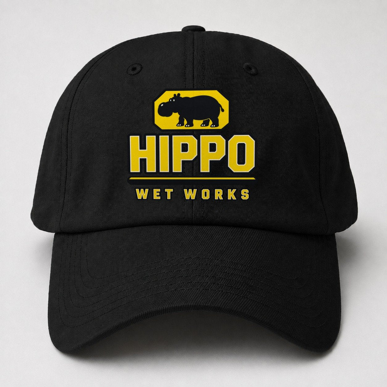 Hippo Wet Works Heavy Duty Baseball Cap – Black