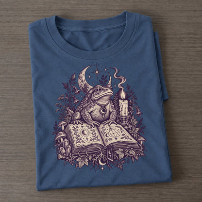 Toad On The Spellbook Midnight Haunt Classic T-shirt – Twilight Navy