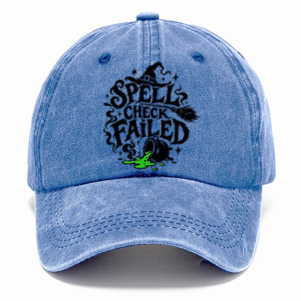 Spell Check Failed Slogan Witch Magic Classic Cap – Summer Sky
