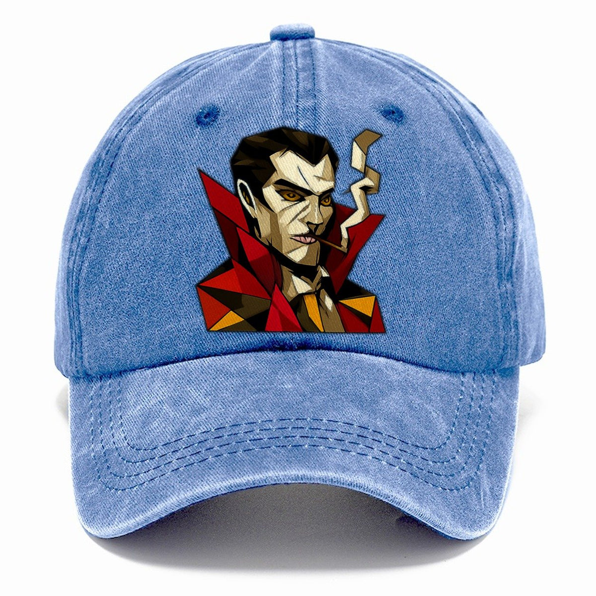 Vampire Portrait Fangs Classic Cap – Summer Sky