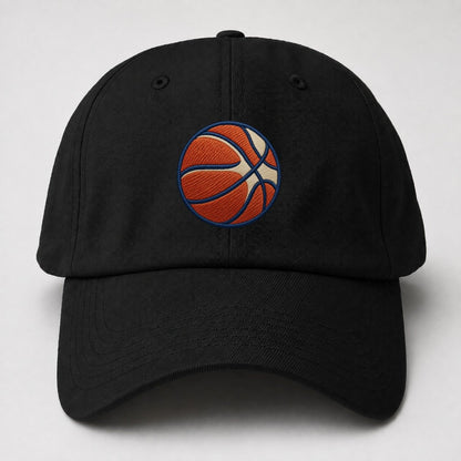 Basketball Tiny Solo Marks Baseball Cap – Black