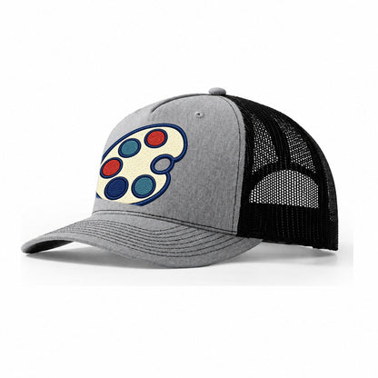 Painter Palette Tiny Solo Marks Trucker Hat – Sport Grey Black