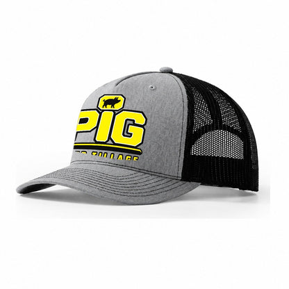 Pig Deep Tillage Heavy Duty Trucker Hat – Sport Grey Black