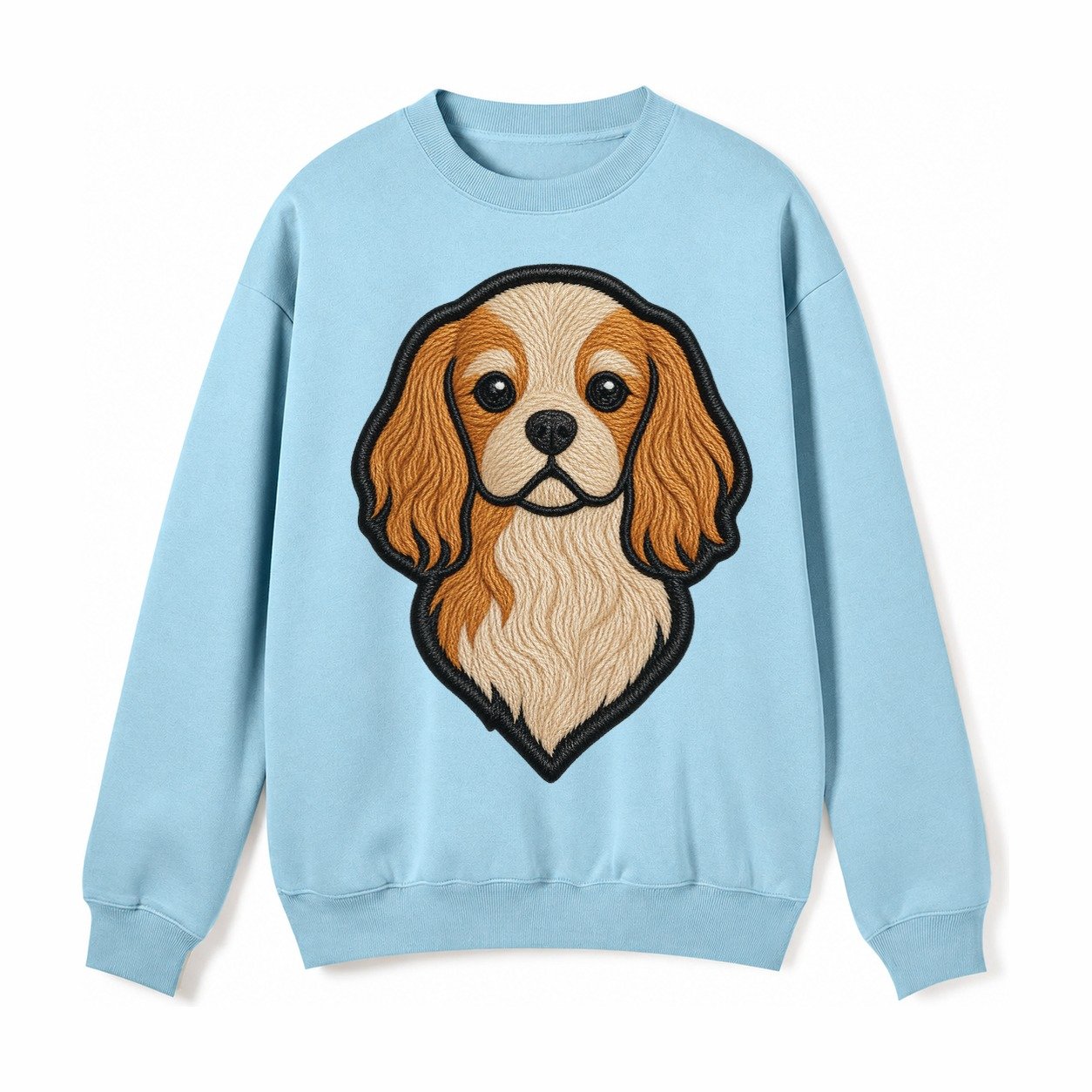 Cavalier King Charles Spaniel Modern G Fleece Sweatshirt – Light Blue