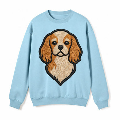 Cavalier King Charles Spaniel Modern G Fleece Sweatshirt – Light Blue