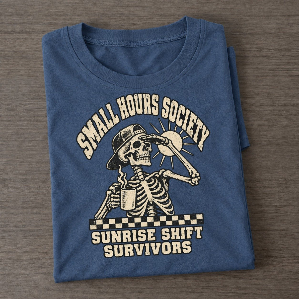 Sunrise Shift Small Hours Society Classic T-shirt – Twilight Navy