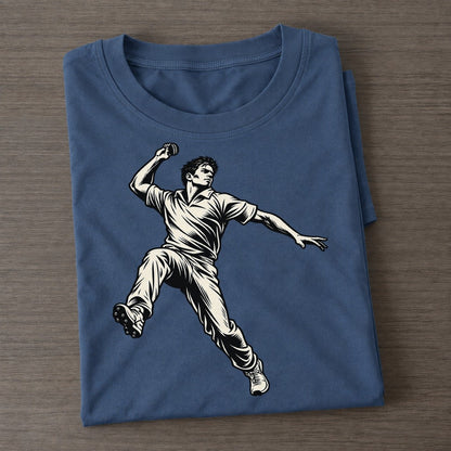 Cricket Fast Bowler Release Global Sports Ink Figures Classic T-shirt – Twilight Navy