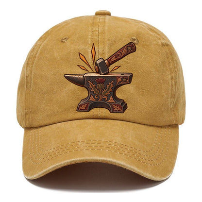 Village Blacksmith Anvil And Hammer Uk Culture Heritage Classic Cap – Golden Harvest