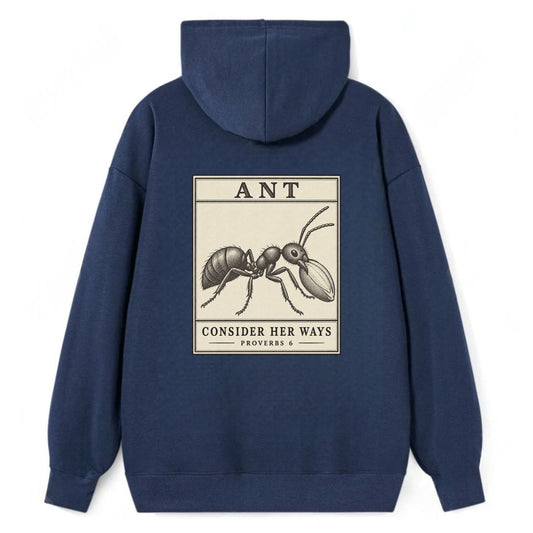 Ant Specimen Plate Creature Canticle Classic Pullover Hoodie – Navy