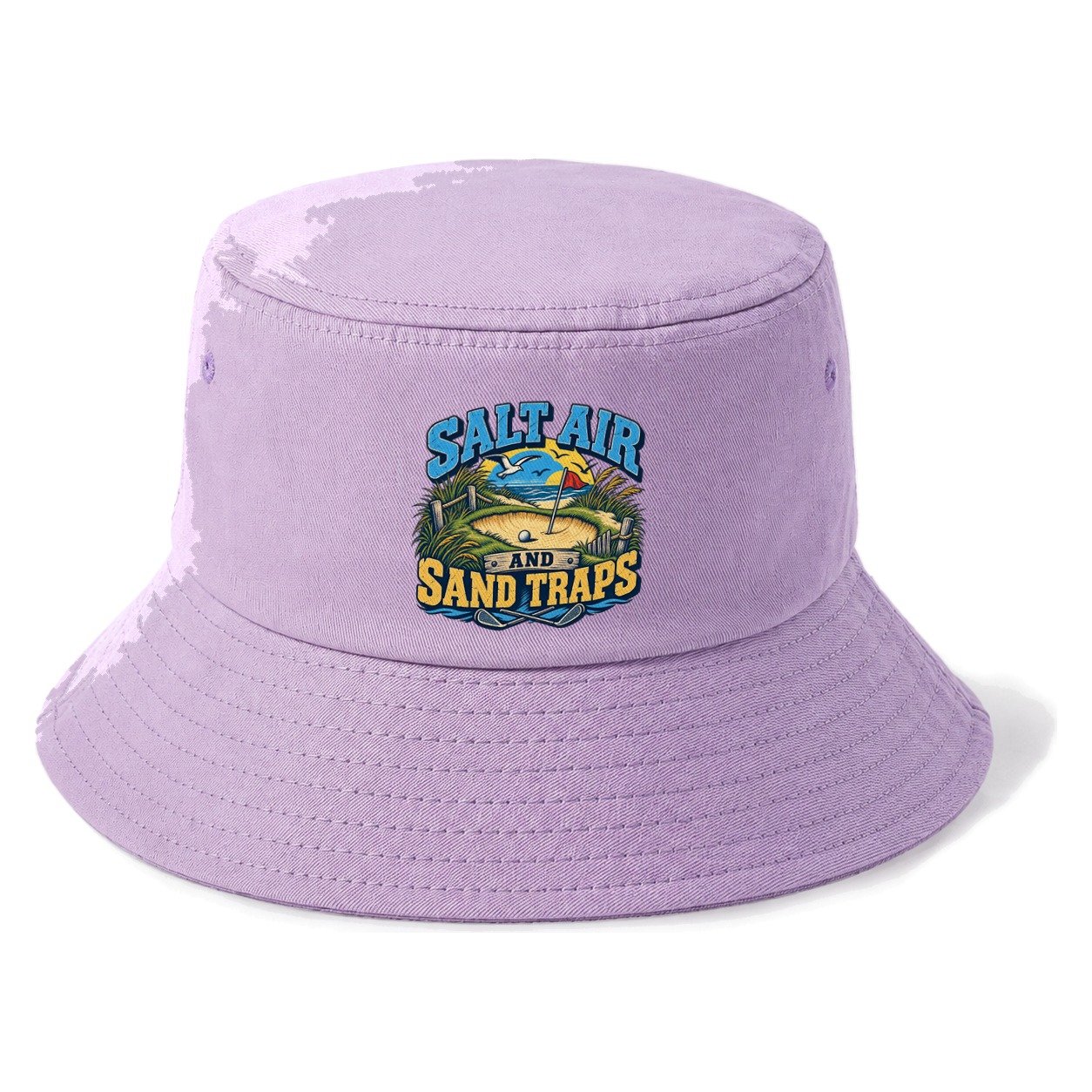 Salt Air And Sand Traps Golf Life Bucket Hat – Purple