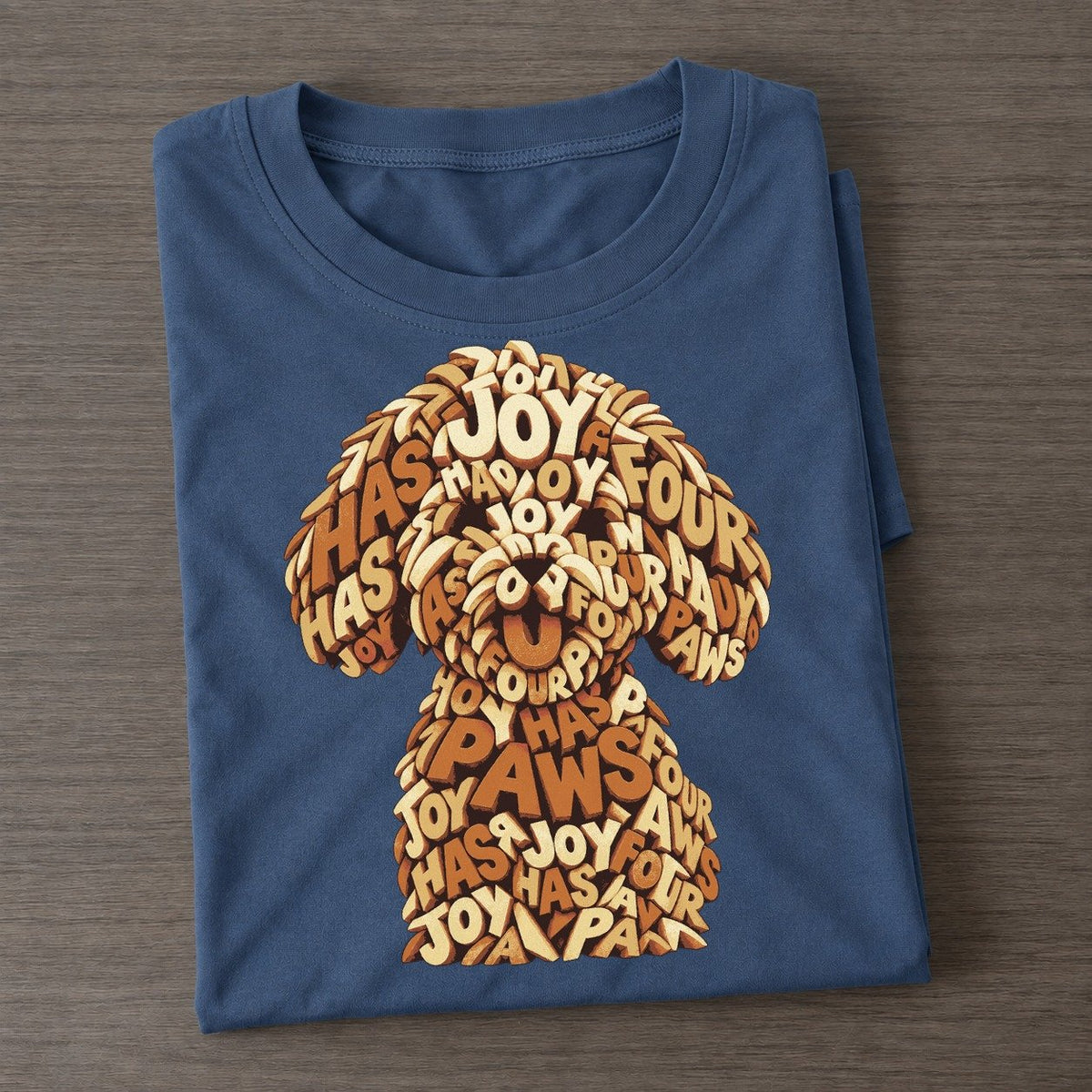 Maltese Cloud Face Letter Sculpture Classic T-shirt – Twilight Navy