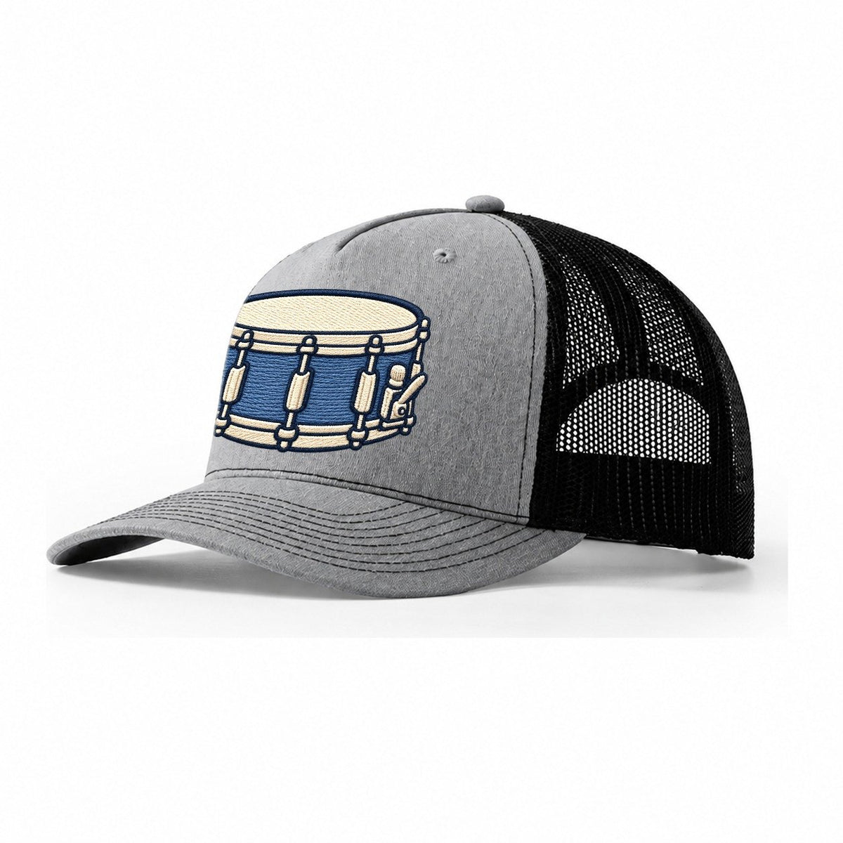 Snare Drum Tiny Solo Marks Trucker Hat – Sport Grey Black