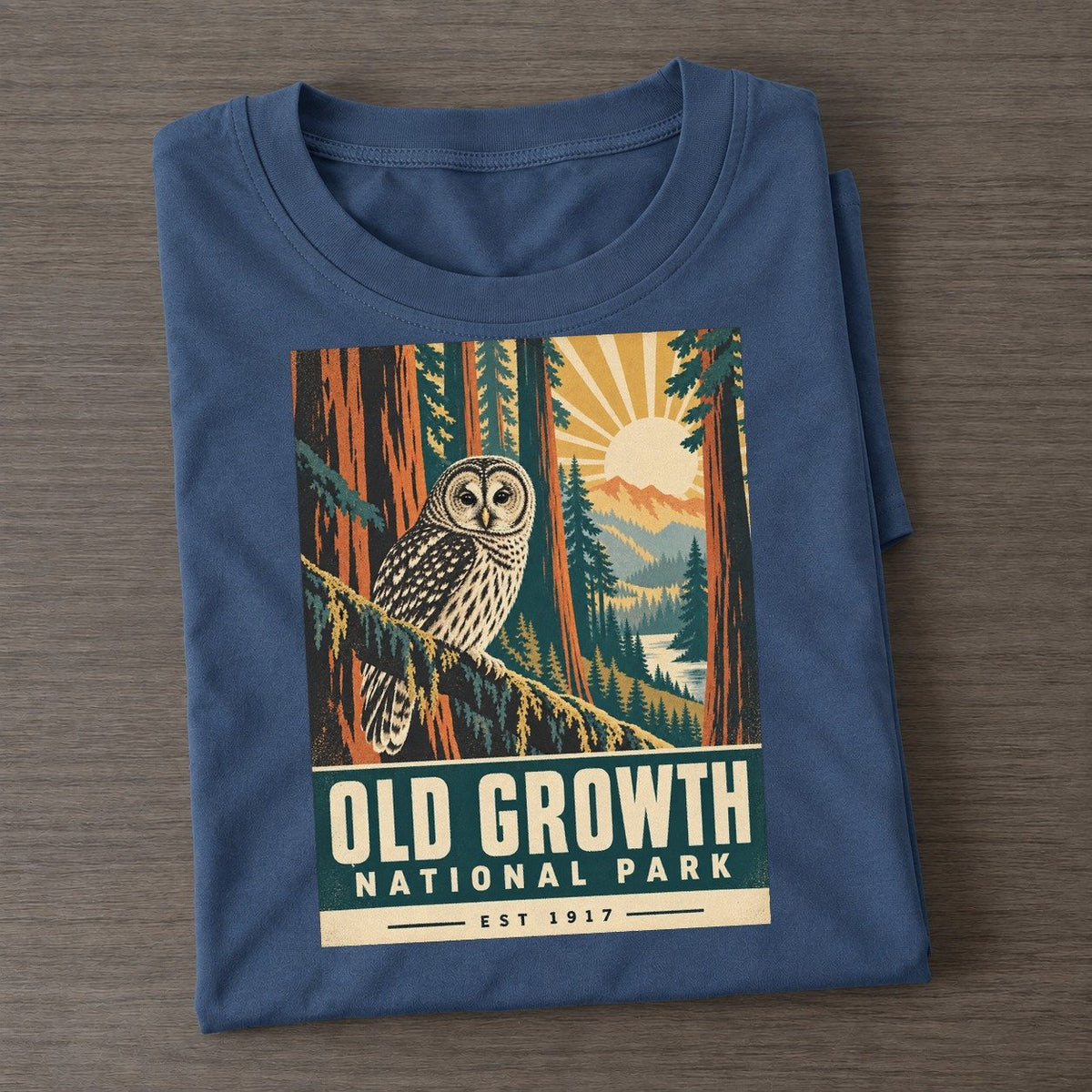 Old Growth Nowhere National Parks Classic T-shirt – Twilight Navy