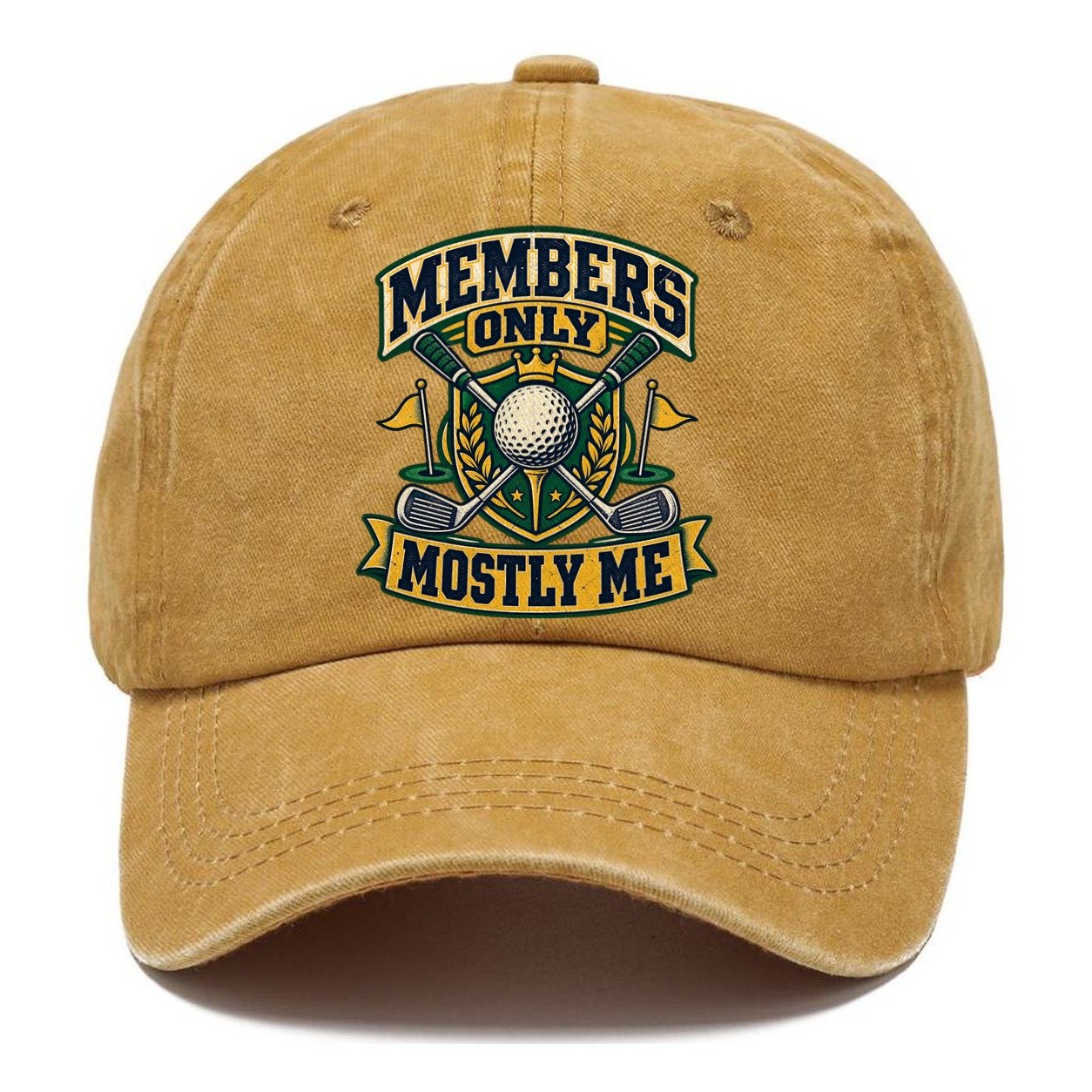 Members Only Mostly Me Golf Life Classic Cap – Golden Harvest