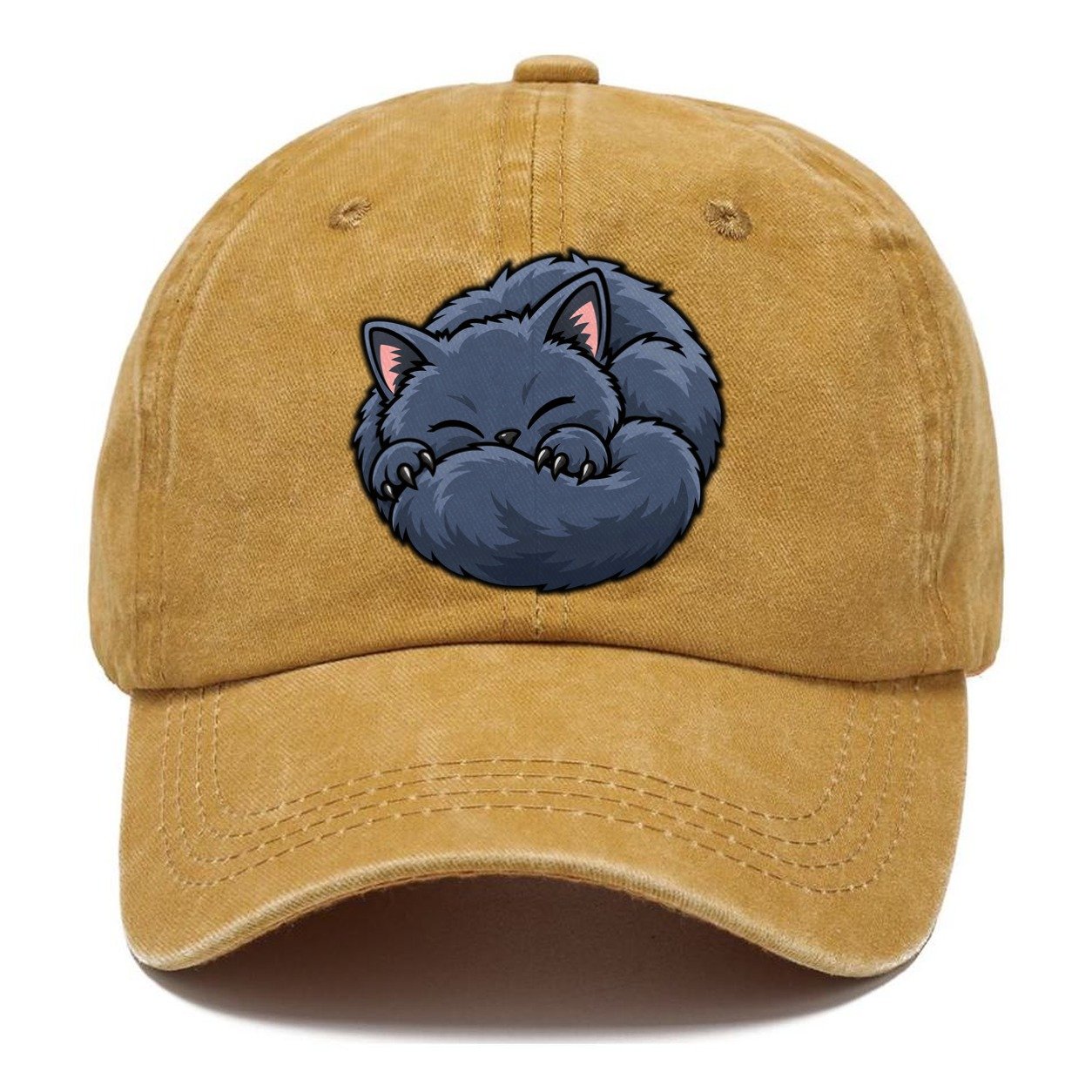 British Shorthair Sleeping Peeking Cats Classic Cap – Golden Harvest