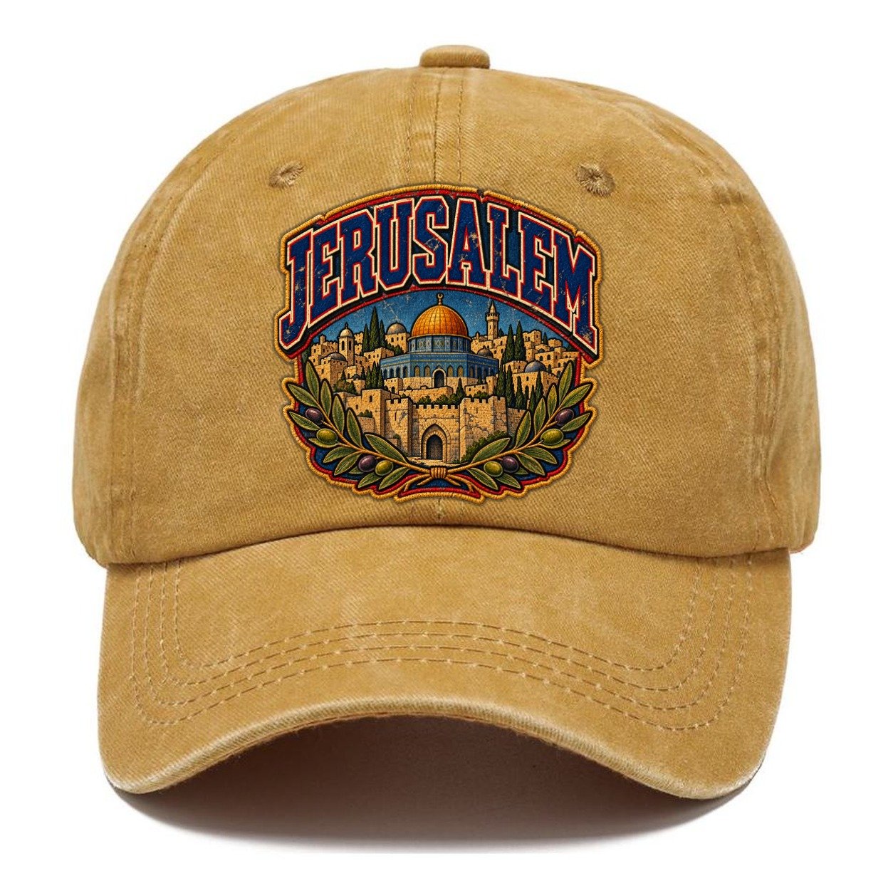 Varsity Arc Jerusalem Lettering Jerusalem Classic Cap – Golden Harvest