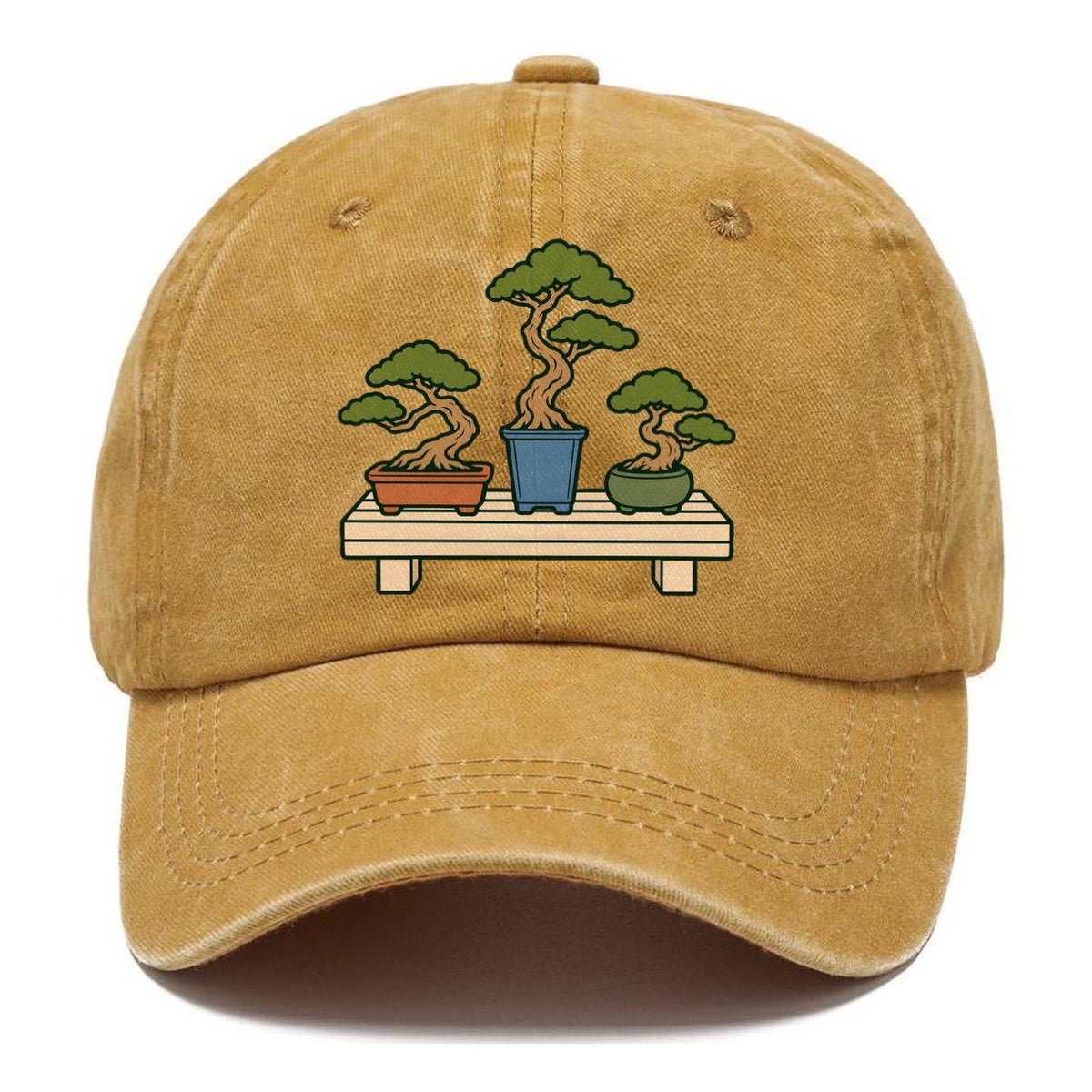 Bench Of Three Pots Bonsai Classic Cap – Golden Harvest