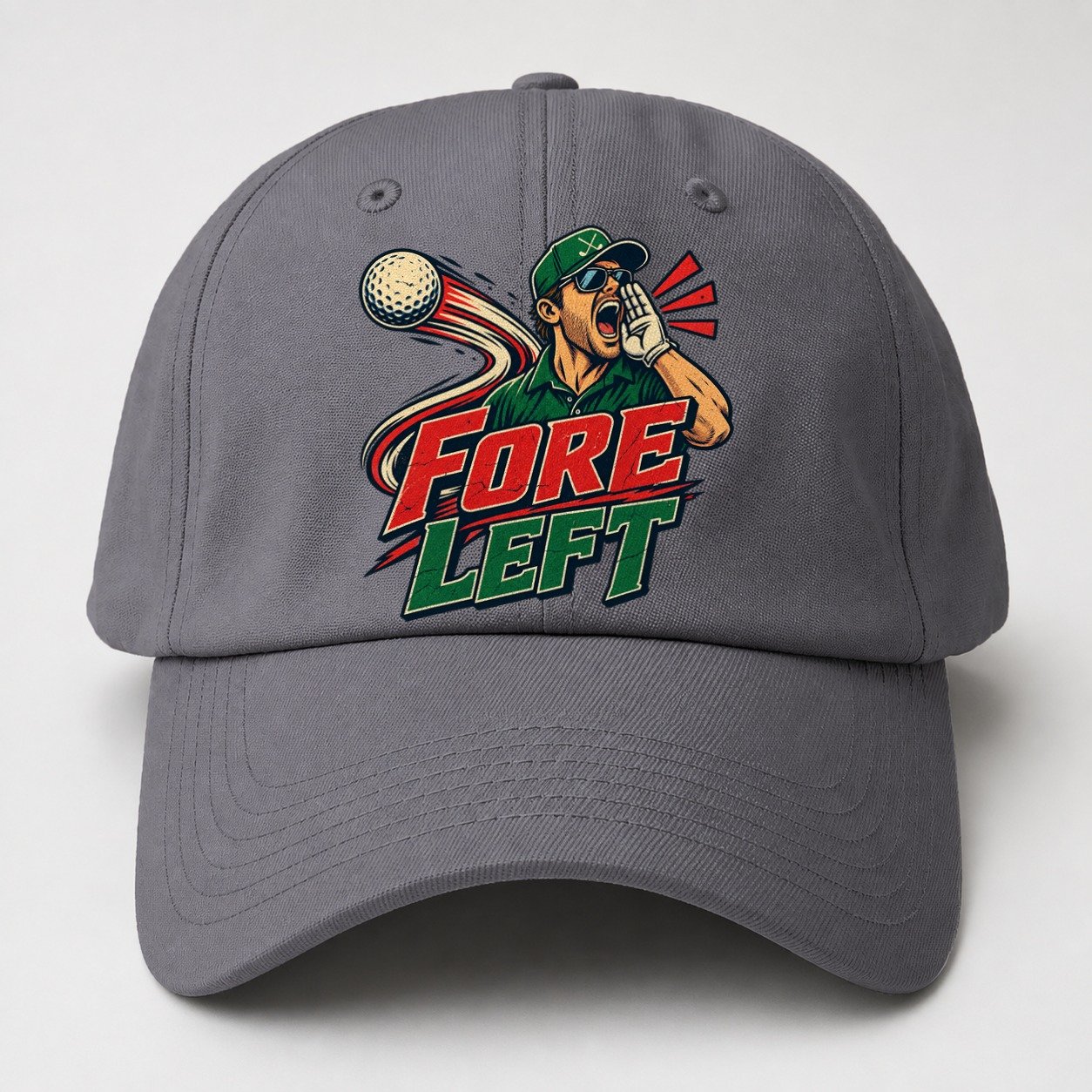 Fore Left Golf Life Baseball Cap – Grey