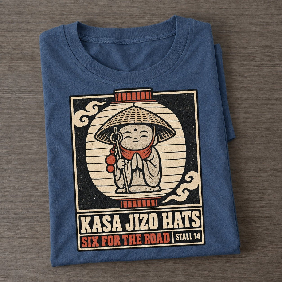 Kasa Jizo Hats Yokai Night Market Classic T-shirt – Twilight Navy