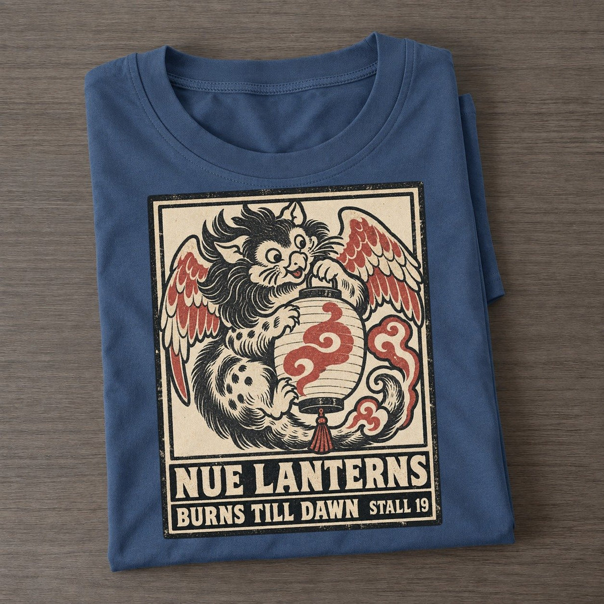 Nue Lanterns Yokai Night Market Classic T-shirt – Twilight Navy