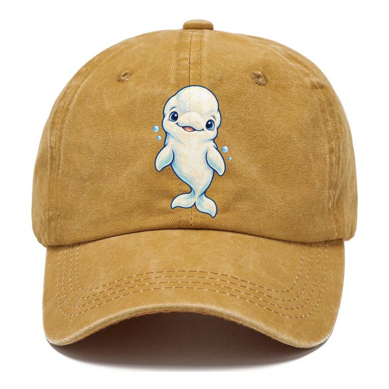 Beluga Whale Front Smile Sea Sprite Classic Cap – Golden Harvest
