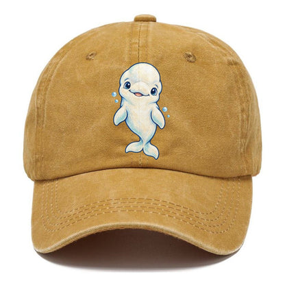 Beluga Whale Front Smile Sea Sprite Classic Cap – Golden Harvest