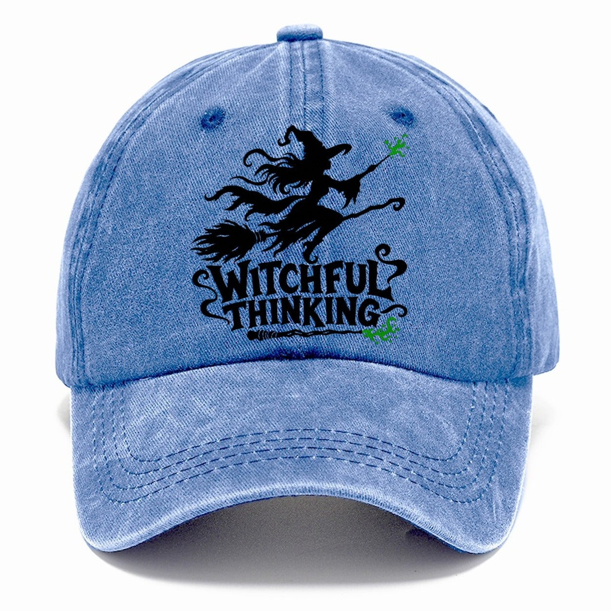 Witchful Thinking Slogan Witch Magic Classic Cap – Summer Sky