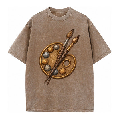 Artist Palette Vintage T-shirt – Brown