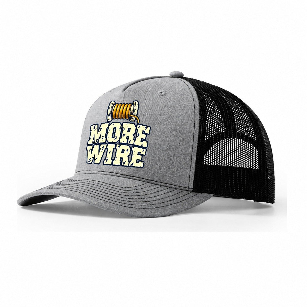 More Wire Amateur Radio Trucker Hat – Sport Grey Black