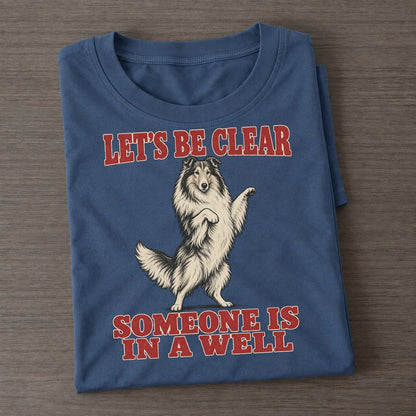 Rough Collie Dog Declarations Classic T-shirt – Twilight Navy