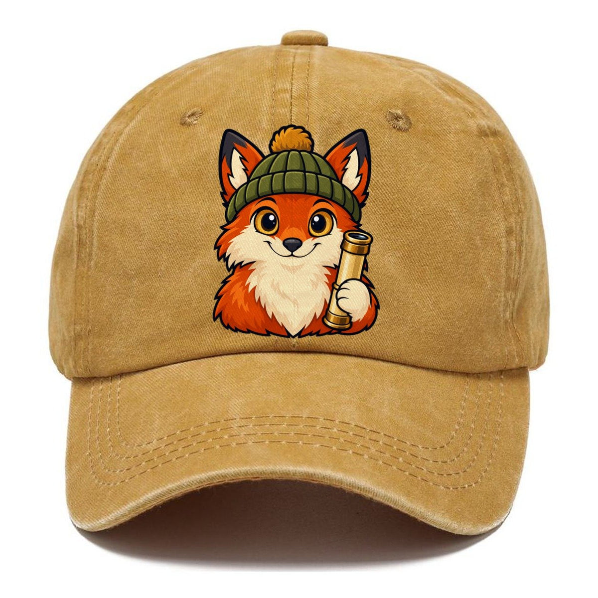Stargazing Fox In A Beanie Astronomy And Stargazing Classic Cap – Golden Harvest
