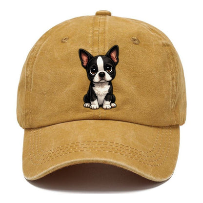 Boston Terrier Sitting Sweetheart Classic Cap – Golden Harvest