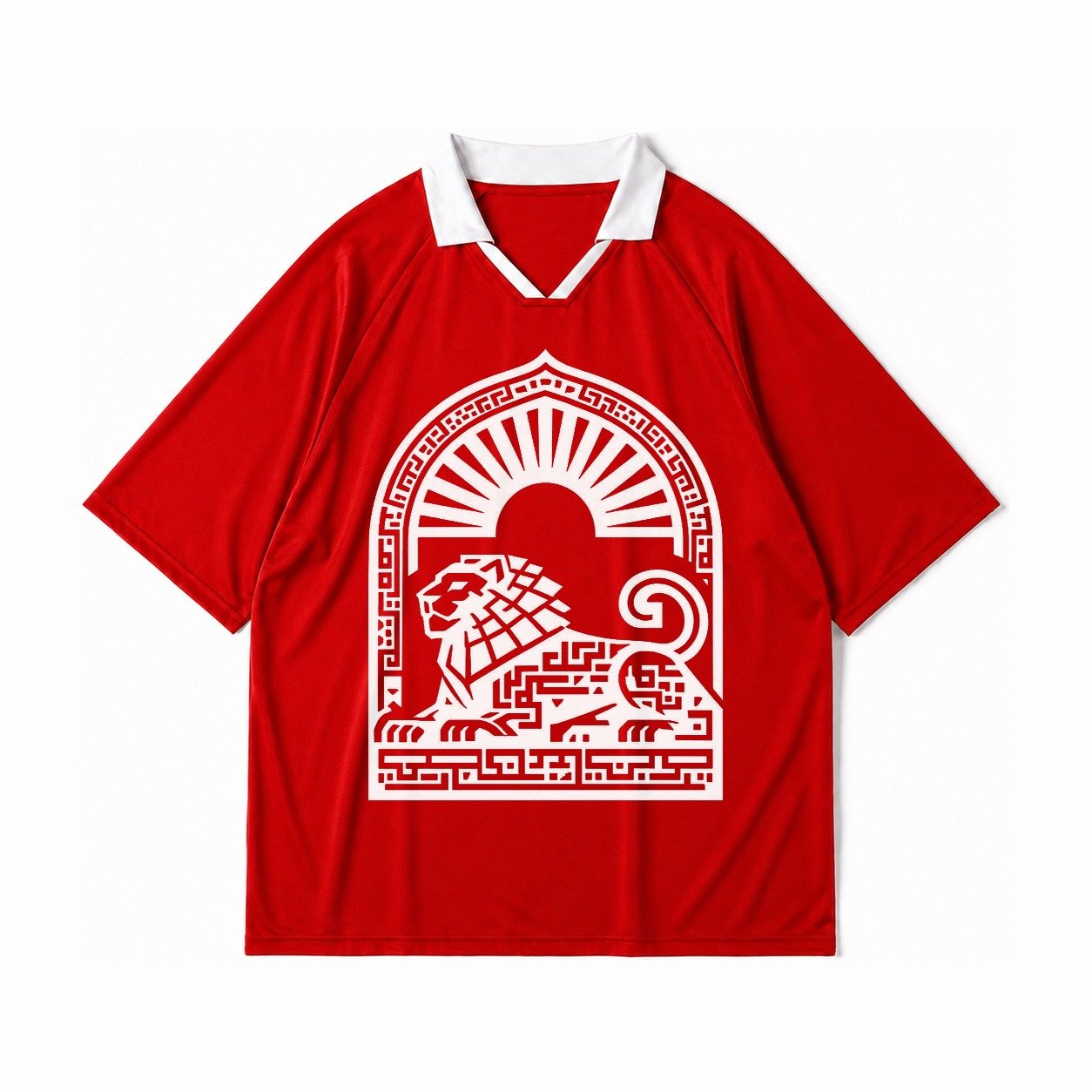 Persian Lion Arch Collar Jersey – Red
