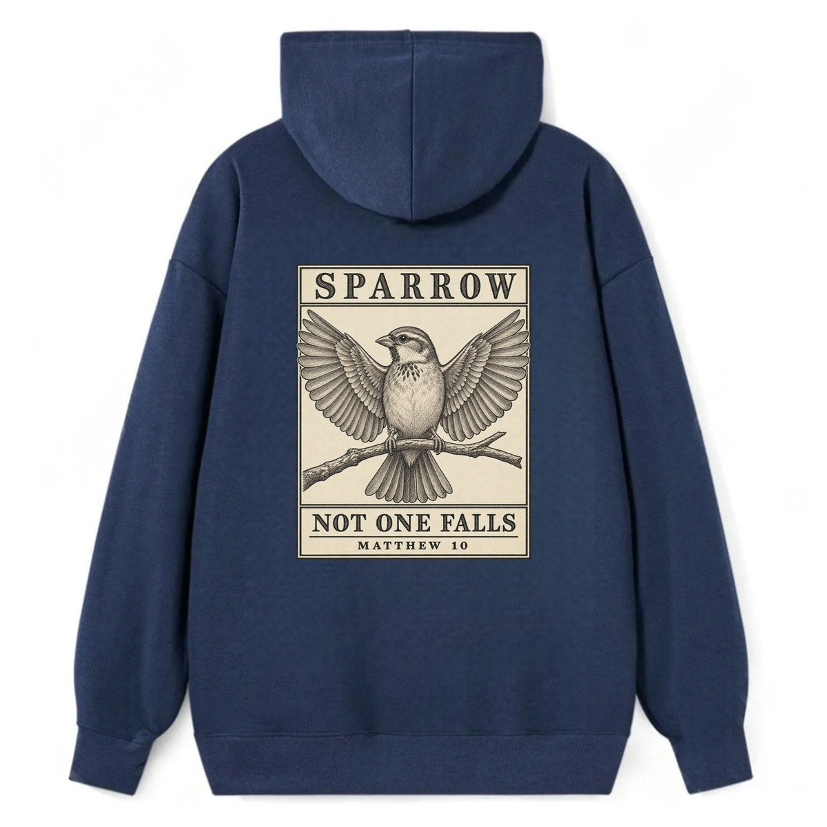 Sparrow Specimen Plate Creature Canticle Classic Pullover Hoodie – Navy