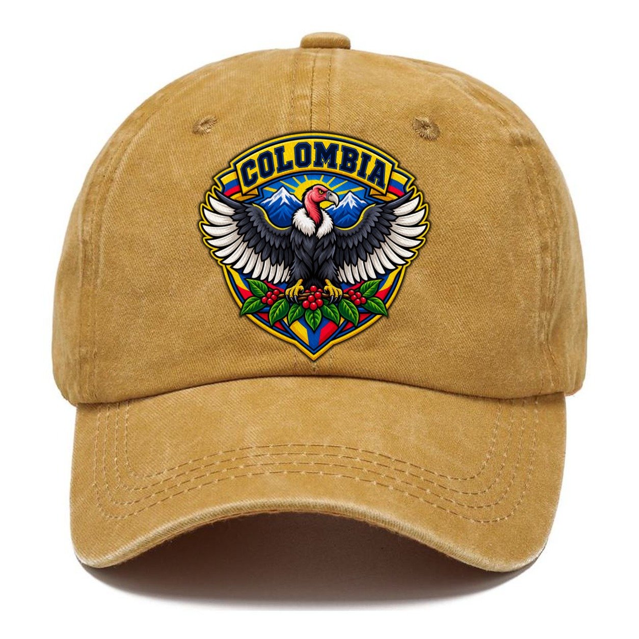 Colombia Retro Badge Country Logos Classic Cap – Golden Harvest