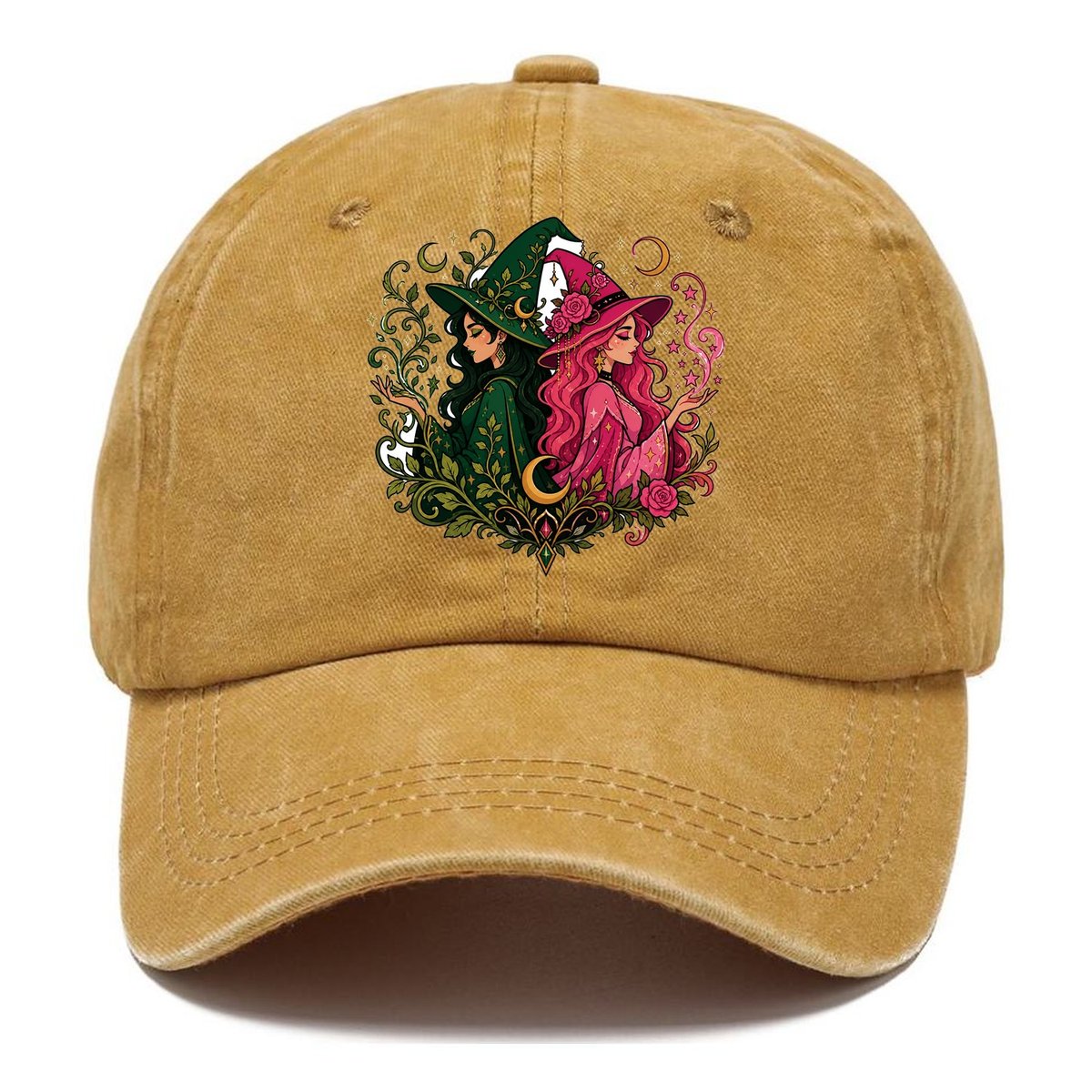 Dual Witch Botanical Moon Classic Cap – Golden Harvest