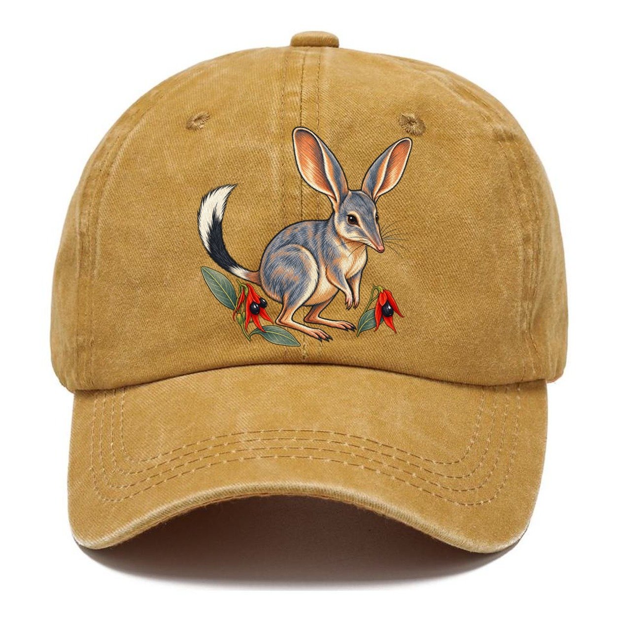 Greater Bilby And Sturt Desert Pea Australia Cultural Icons Classic Cap – Golden Harvest