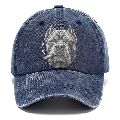 Cane Corso A Lit Cigar Smoking Dogs Smoking Dogs Portraits Classic Cap – Twilight Navy