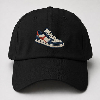 Low Top Court Sneaker Tiny Solo Marks Baseball Cap – Black