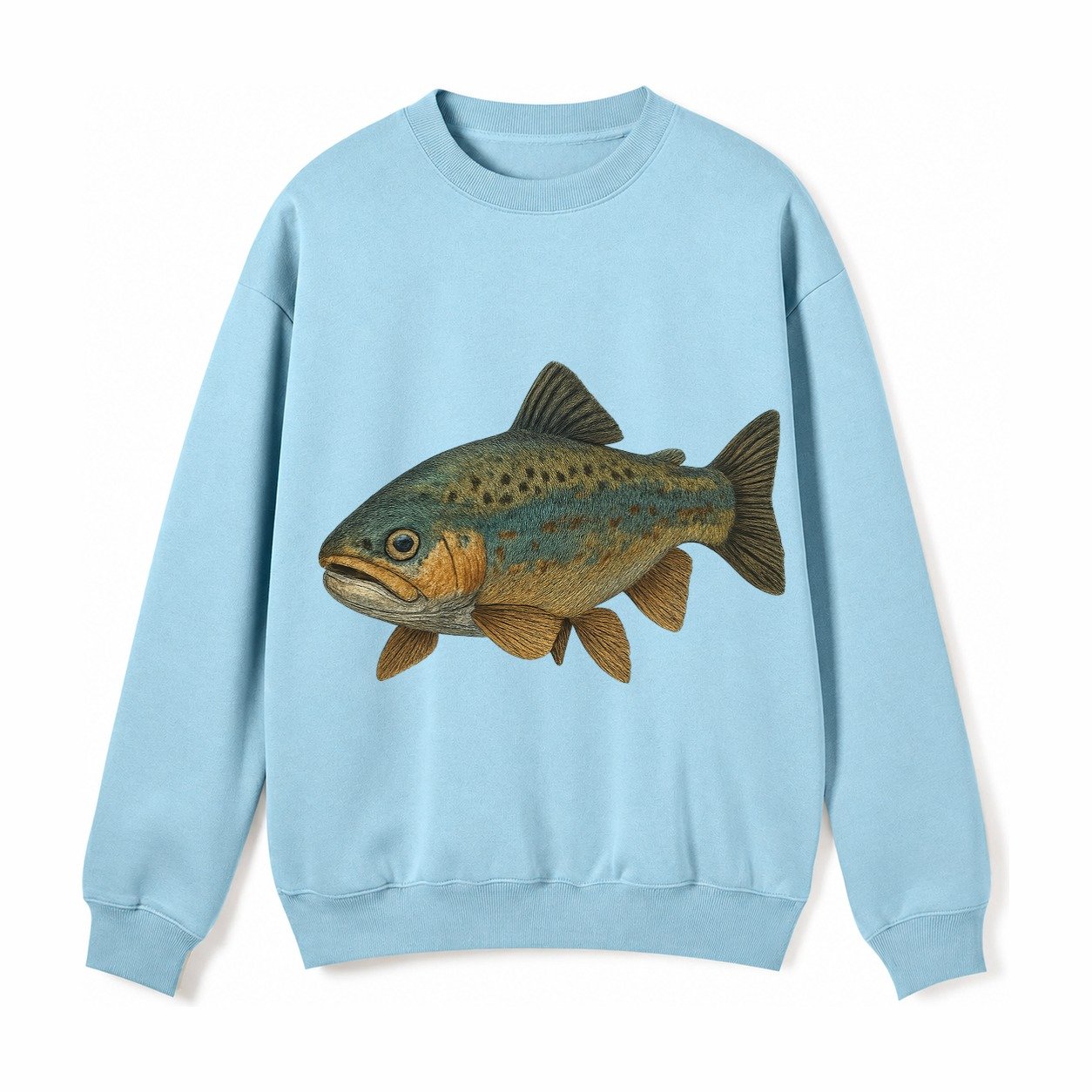 Trout Tales Headwear Fleece Sweatshirt – Light Blue