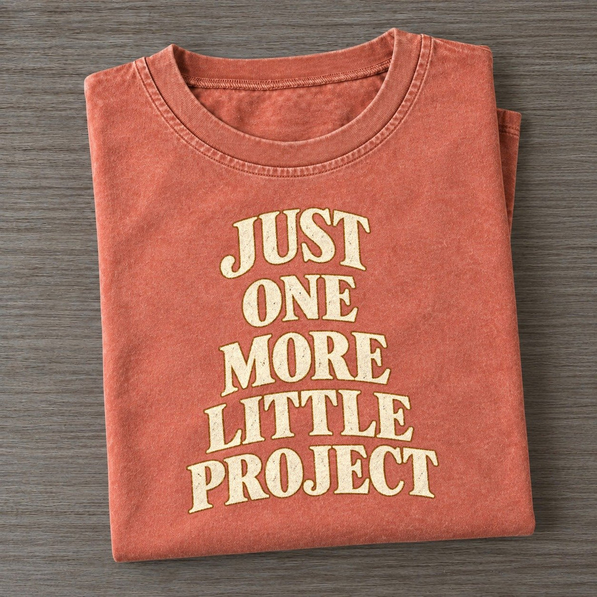 Just One More Little Project Everyday Originals Vintage T-shirt – Terracotta