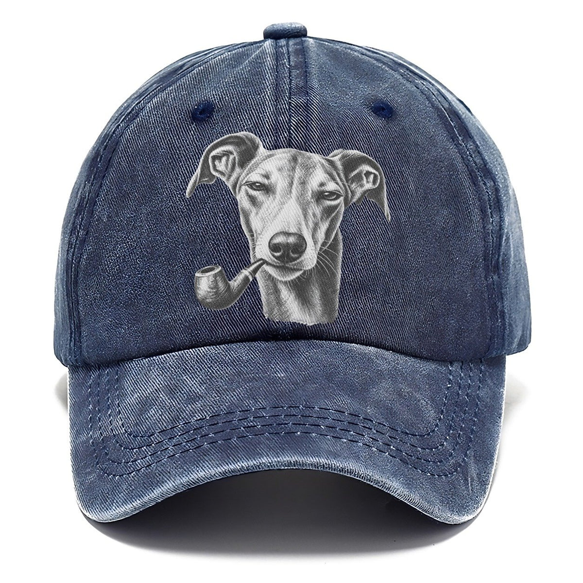 Greyhound A Classic Tobacco Pipe Smoking Dogs Smoking Dogs Portraits Classic Cap – Twilight Navy