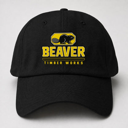 Beaver Timber Works Heavy Duty Baseball Cap – Black