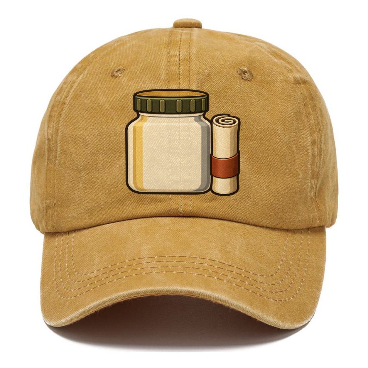 Jar Cache And Log Roll Geocaching Classic Cap – Golden Harvest