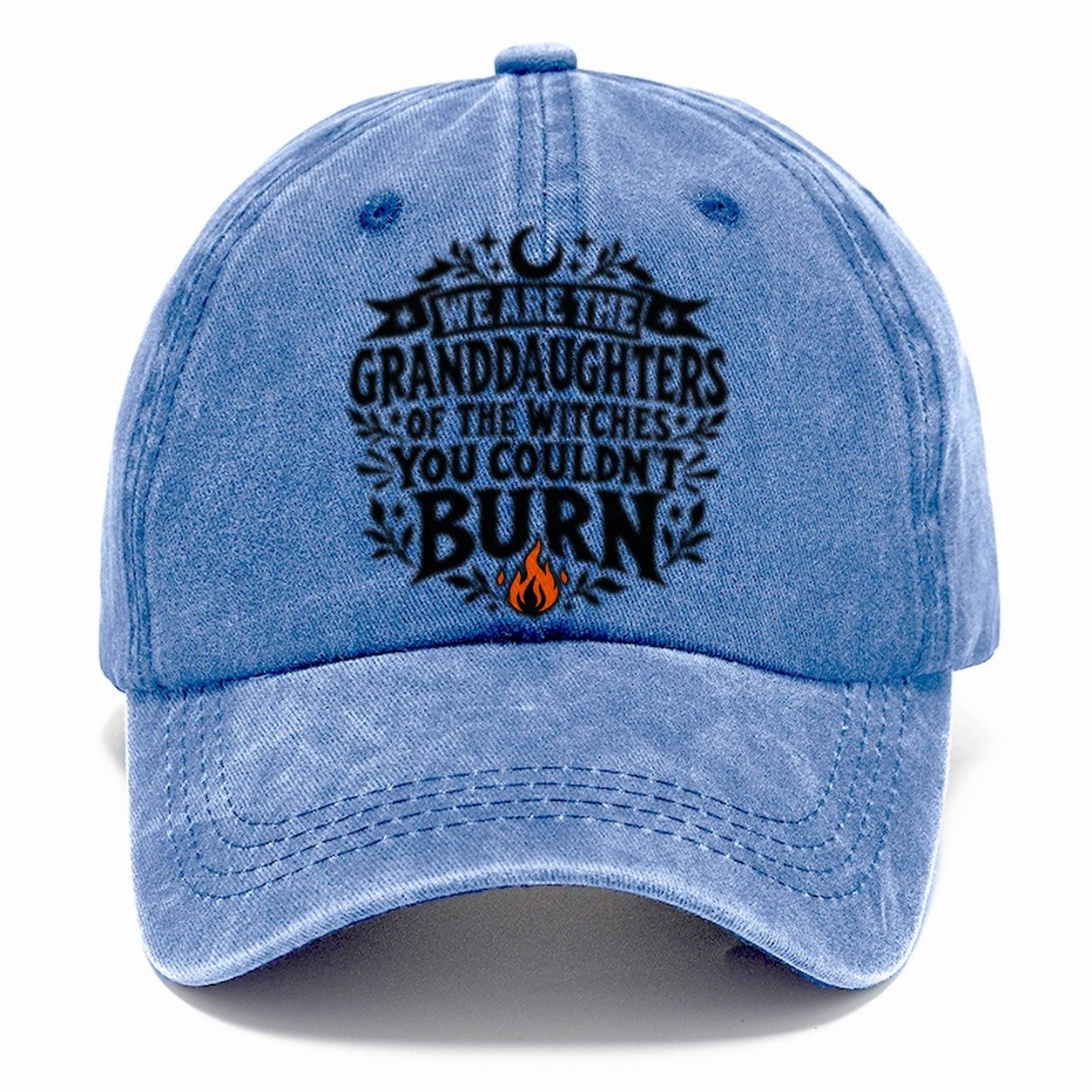 Granddaughters Of The Witches Slogan Witch Magic Classic Cap – Summer Sky