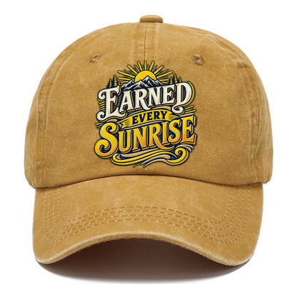 Earned Every Sunrise Retired Living Classic Cap – Golden Harvest