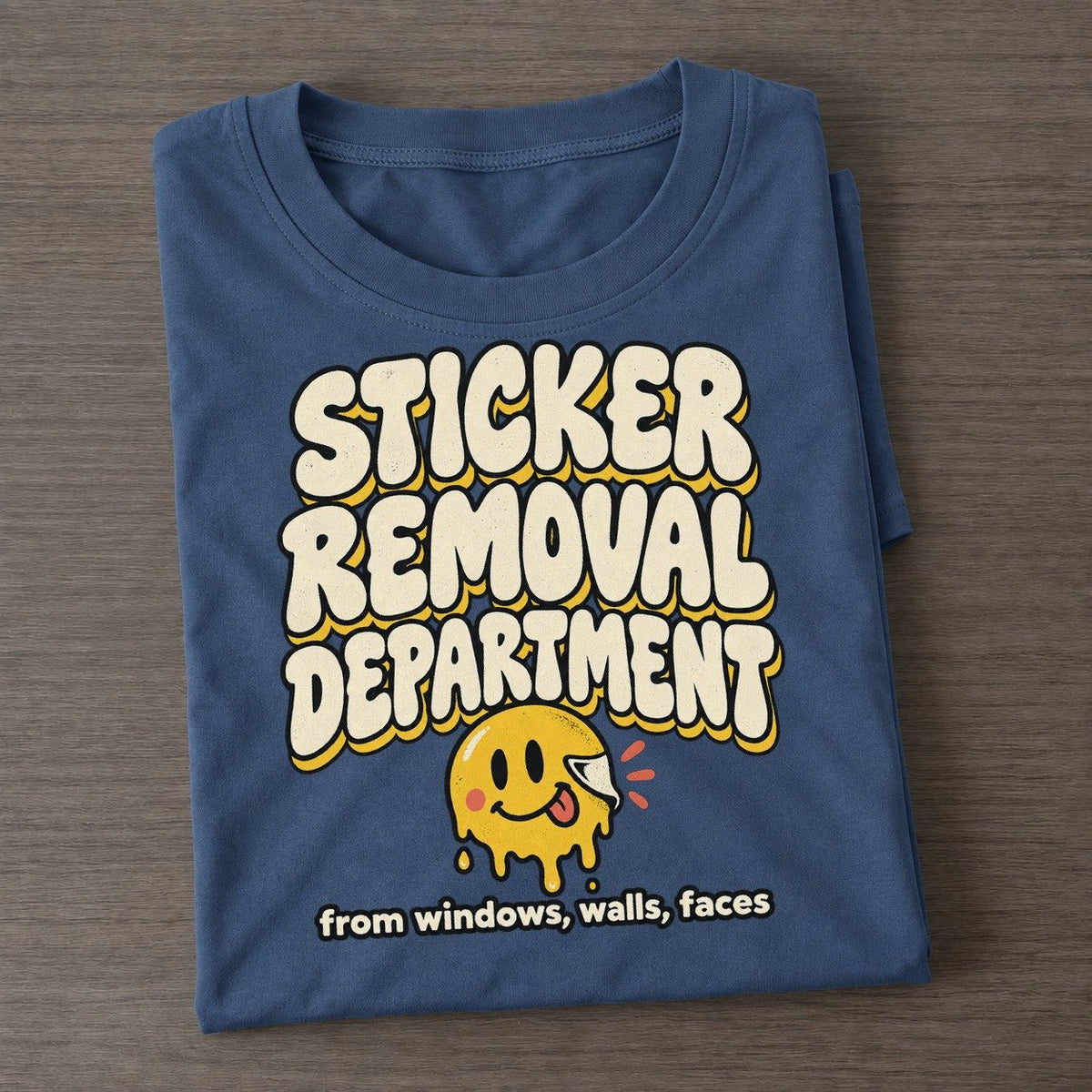 Sticker Removal Running On Fumes Club Classic T-shirt – Twilight Navy