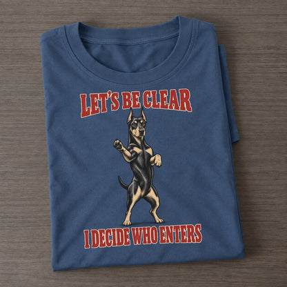 Doberman Pinscher Dog Declarations Classic T-shirt – Twilight Navy